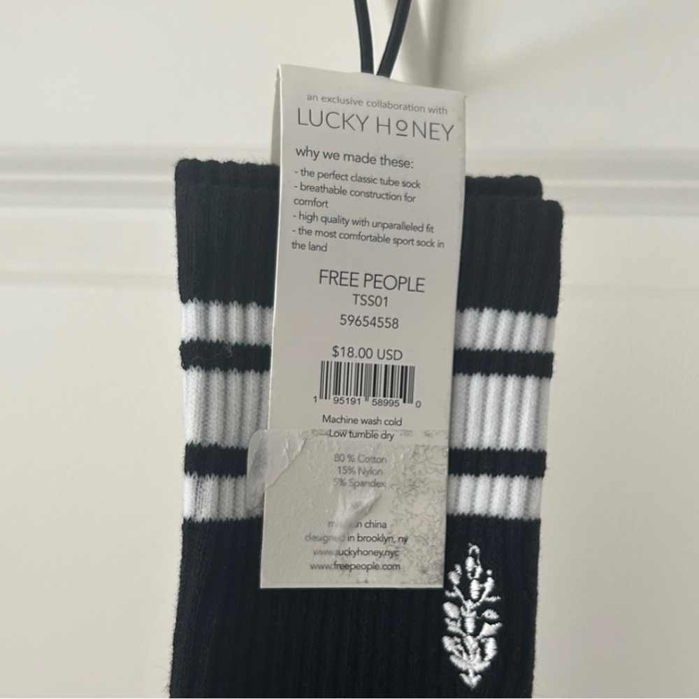 FP Movement Women's Logo StripeTube Socks NWT - Picture 3 of 3